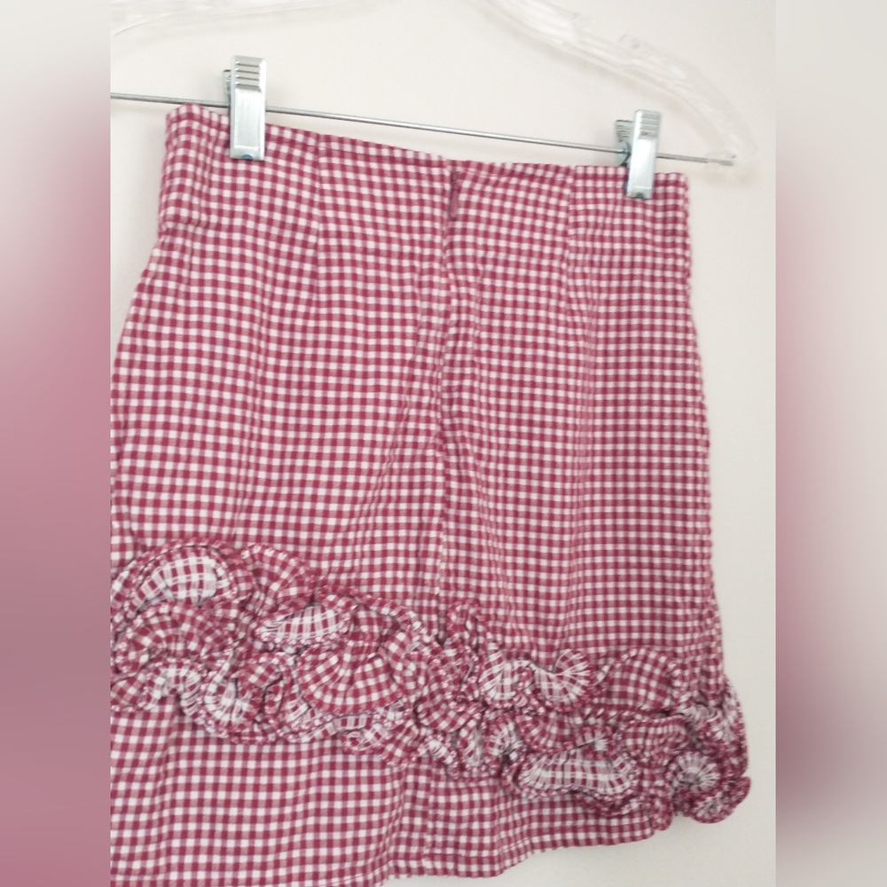 Lovers + Friends red gingham ruffled skirt XS - Picture 5 of 8